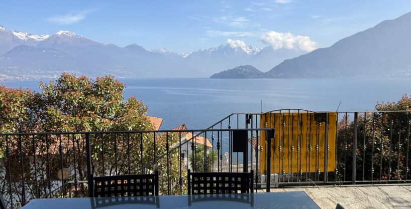 Pianello del Lario Portion of house with garden and lake view
