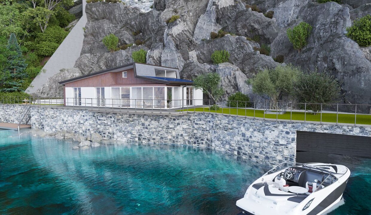 Luxury Lakefront Villa on Lake Como with Covered Boathouse